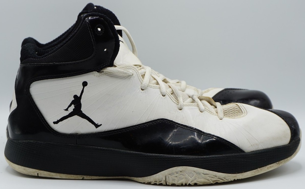 Jordan white black Flywire hi-top basketball sneakers  Nike Air Jordan Rising High Fly Wire Mens 10 Basketball  main image 3