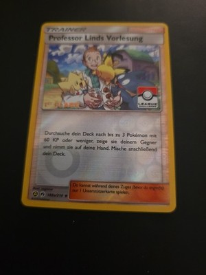 Pokemon 188a/214 Professor Linds Vorlesung  1st Place Reverse Holo Stamp Echo 