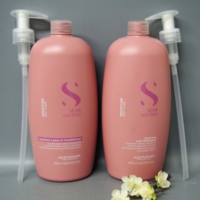 Alfaparf Semi Di Lino Moisture NUTRITIVE Shampoo & Leave-In Conditioner 33.8oz