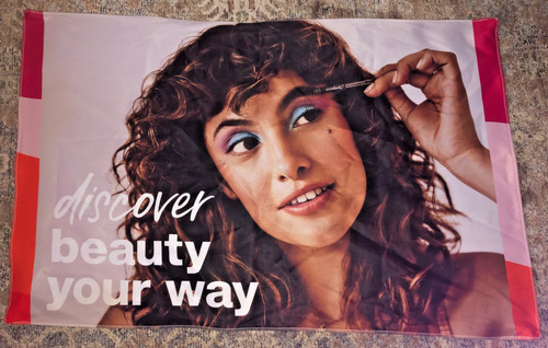 Ulta Beauty Store Retail Fabric Large Ad Banner 48x30 "Discover Beauty Your Way"