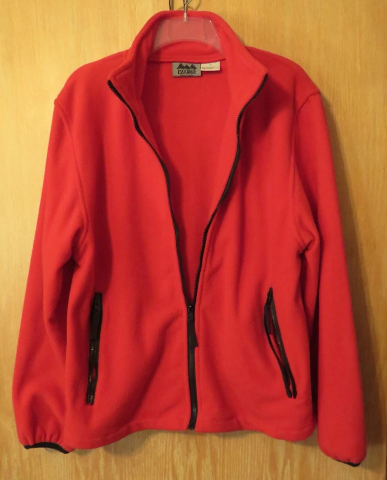 Chaqueta polar WFS Element Gear unisex con cremallera roja talla pequeña con 2 bolsillos con cremallera Foto 2 de 4