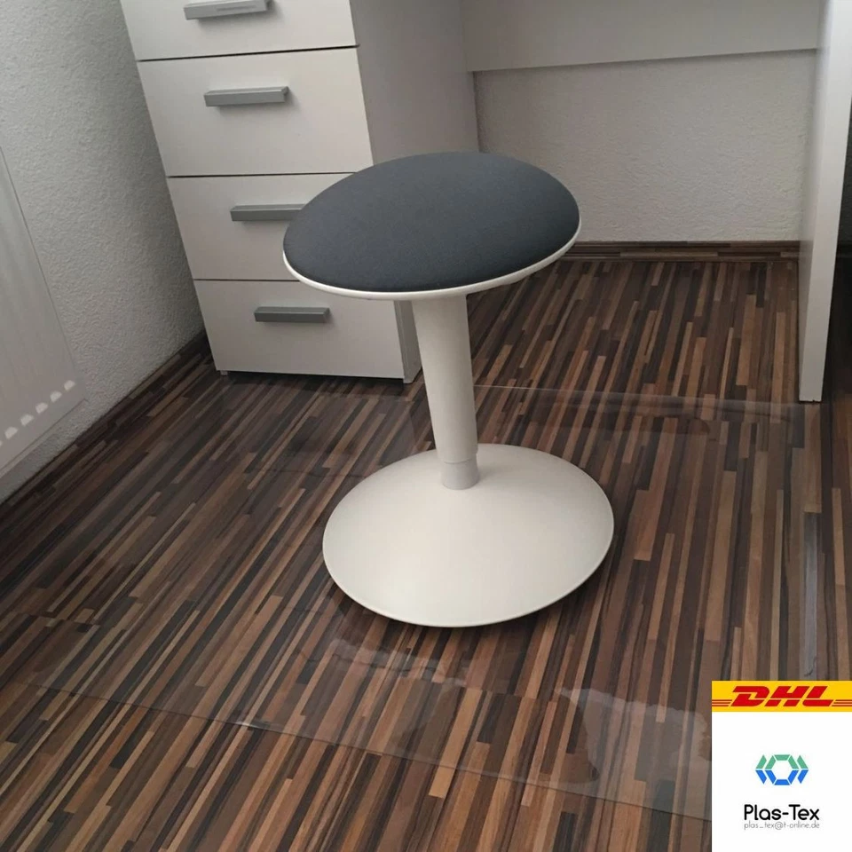 Bodenschutzmatte Bodenmatte Stuhlunterlage Transparent Klar - Maß nach Wunsch