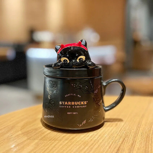 2023 Starbucks Magic Cat Halloween black cute teacup Mark ceramic cup