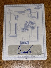 CASEY SAUCKE 2020 LEAF PERFECT GAME BLACK PLATE AUTO #1/1 Virginia WHITE SOX