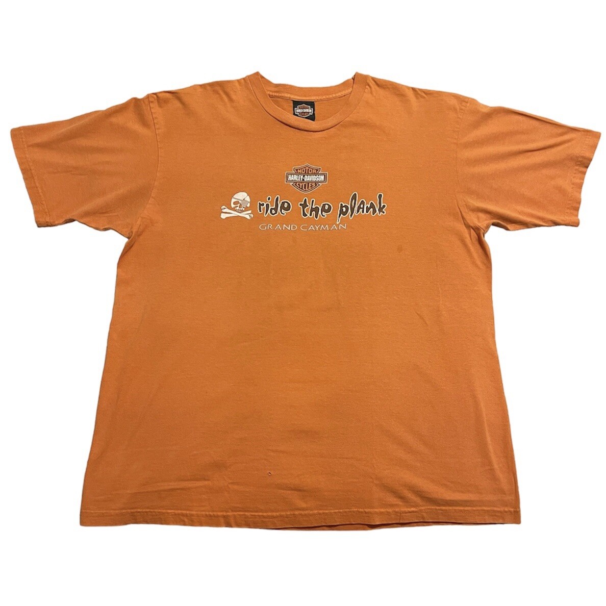 Harley Davidson Men's Orange Ride The Plank Grand Cayman