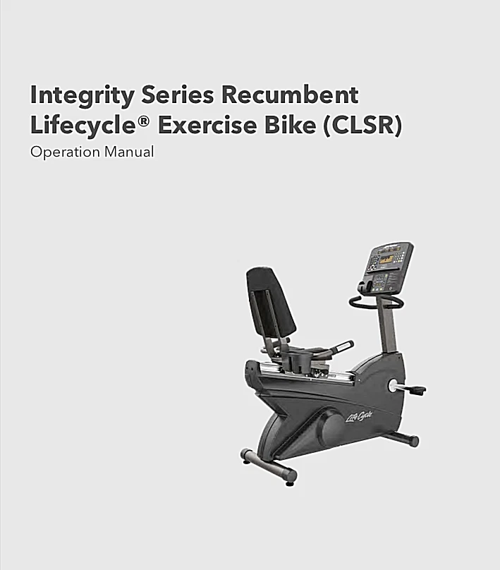Lifefitness Integrity Series Recumbent Bike Quality Reprint
