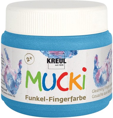KREUL Funkel-Fingerfarbe ''MUCKI'' diamanten-blau 150 ml