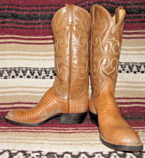 Womens Tony Lama Brown Lizard / Leather Cowboy Boots 5.5 B New in Box