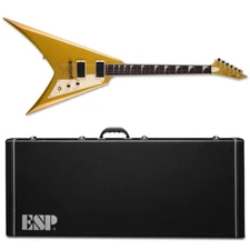 ESP LTD Kirk Hammett KH-V Electric Guitar Metallic Gold MGO + Hard Case