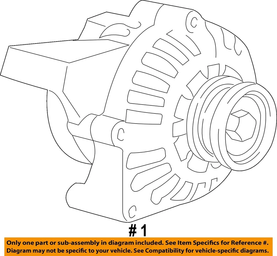 GMC Sierra 1500 2005 2006 OEM alternador tracción trasera 145 amperios Foto 4 de 4