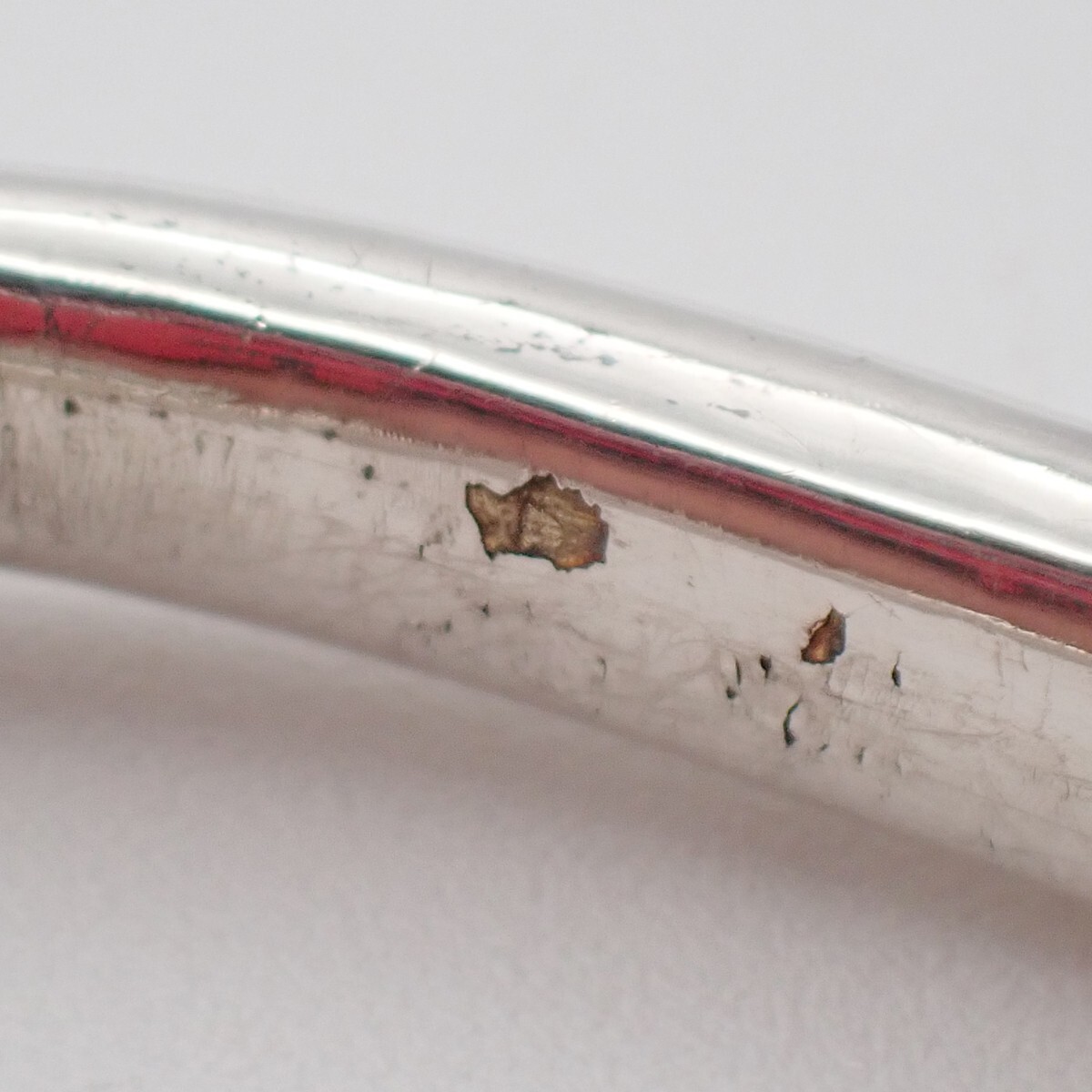 HERMES Logo Cheval Double Horse Head Bangle Bracelet Silver