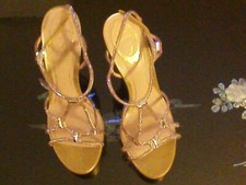 Rene Caovilla Crystal-Embellished Strappy High Heel Sandals SZ 39.5 New W/O Box