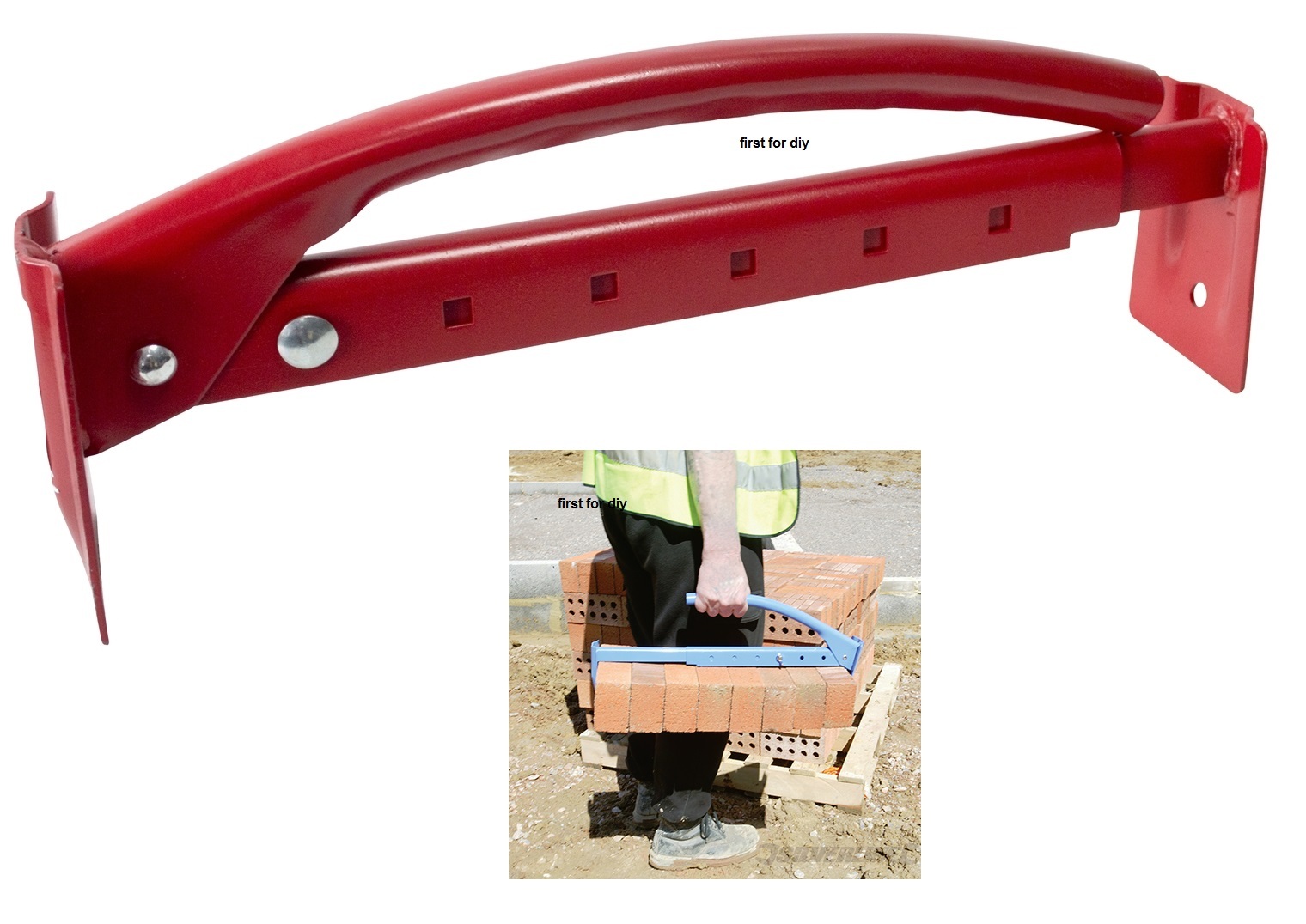 Brick Tongs Pro Adjustable Lifter Bricks Lifting Carrying Carrier 6-10 bricks AT