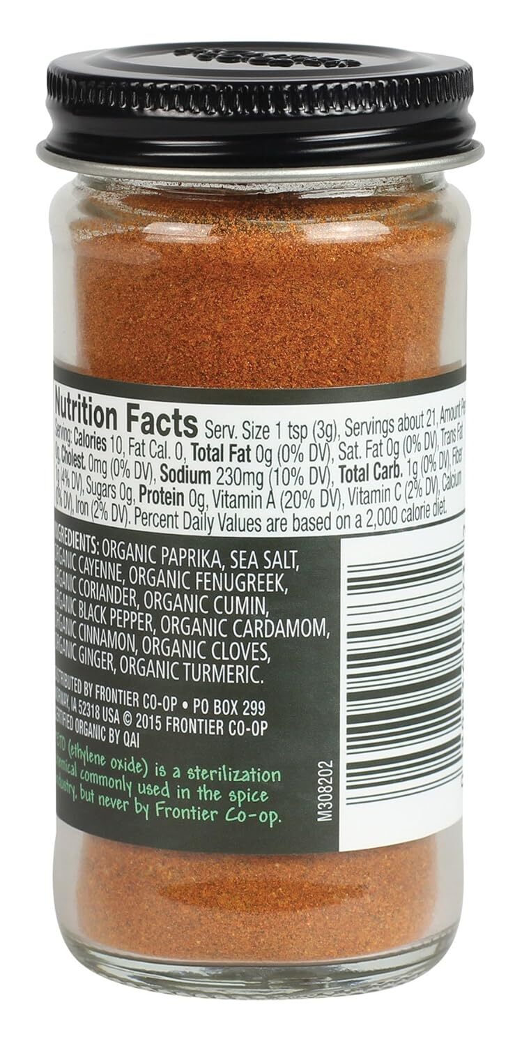 Frontier Nat Prod Co-Op  Berbere Seasoning Organic  1 Each  2.3 Oz
