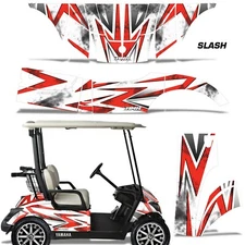 Cart Graphics Kit Decal Sticker For Yamaha Golf Cart 2007-2016 SLASH Red