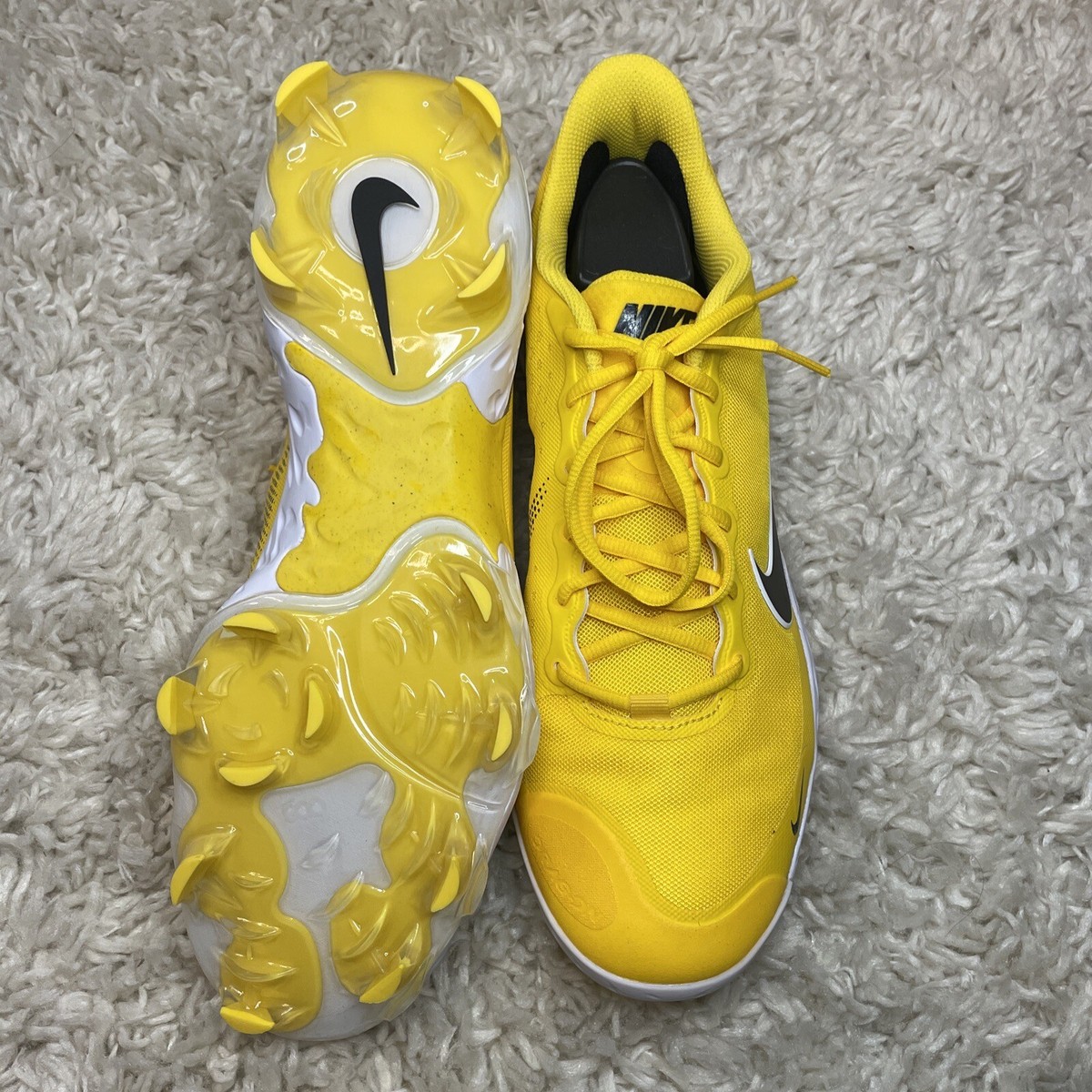 Nike Alpha Huarache Elite 3 Baseball Cleats Yellow CZ4453 