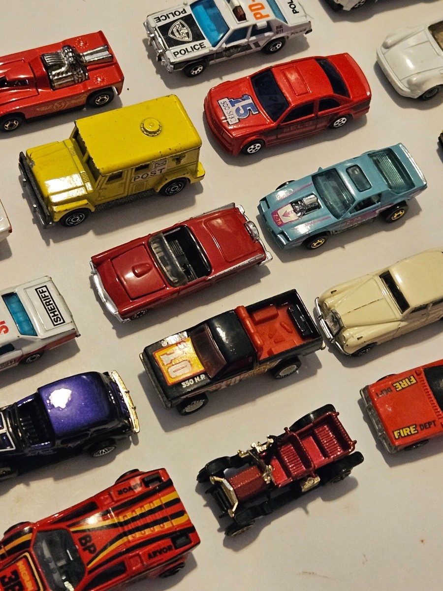 Lot of 20 Vintage Toy Cars Loose from 1970's/1980's Sheriff