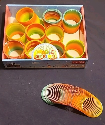 11 Rainbow Magic Spring Plastic Wire Spring Toy Great Fun Jln - Picture 6 of 6