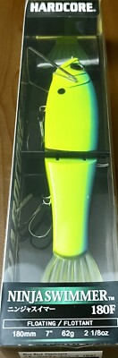 1 DUEL Hardcore Ninja Swimmer 180F Jointed Swimbait Lure BLUE BACK CHARTREUSE
