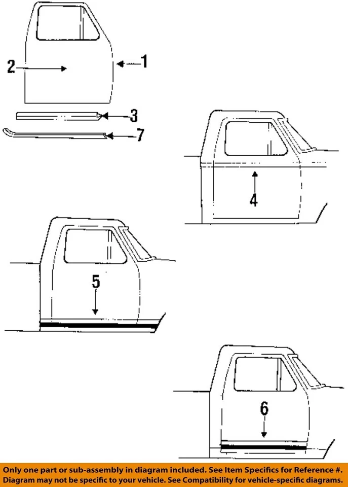 Conjunto de puerta delantera izquierda usado se adapta a: Ford Ranger 1987 manual sin ventana de ventilación Foto 3 de 4