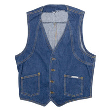 Lee Cooper Elvis Womens Denim Waistcoat Blue S
