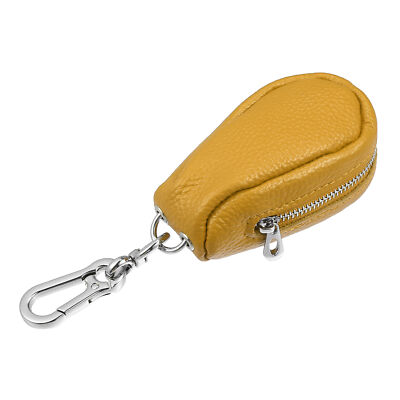 Yellow Remote Control Car Key Case Zipper And Keychain
