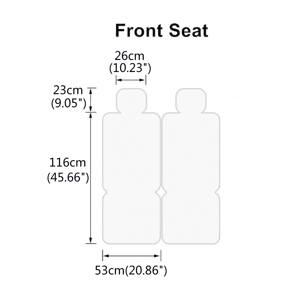 2pcs ELUTO Universal Car Front Seat Cover Cushion Protector Cushion PU