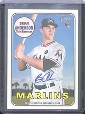 2018 Topps Heritage Real One Rookie Autograph #ROA-BA Brian Anderson