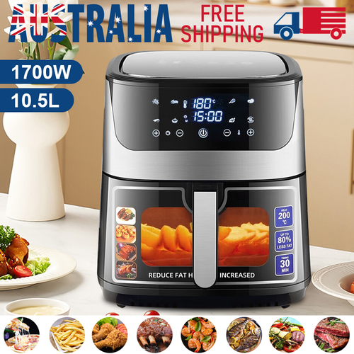 Air Fryer 10.5L LCD Fryers Oil Free Oven 1700W Airfryer Kitchen Healthy