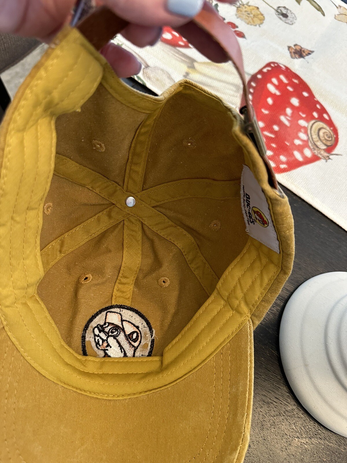 Bucee's Mustard Yellow Baseball Cap with Bucee's Th… Gem
