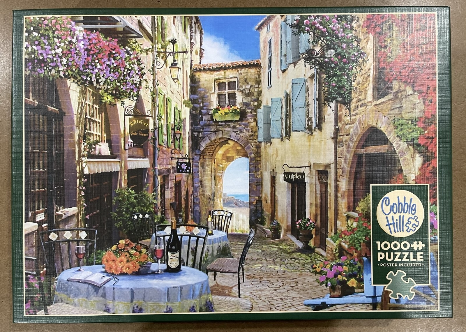 Cobble Hill 1000 piece puzzle of a street in a French Village