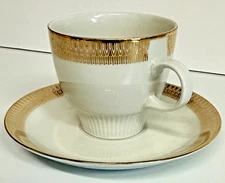 Set of Six (6) Mitterteich Bavaria Germany Porcelain Messen Cups & Saucers