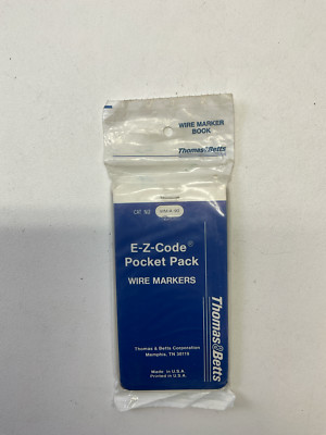 Thomas & Betts WM-A-90 EZ-Code Pocket Pack Wire Marker Vinyl Cloth Series WM