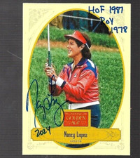 Nancy Lopez autographed card 2012 Panini Golden Age #83 HOF ROY INSCRIPTIONS - 3