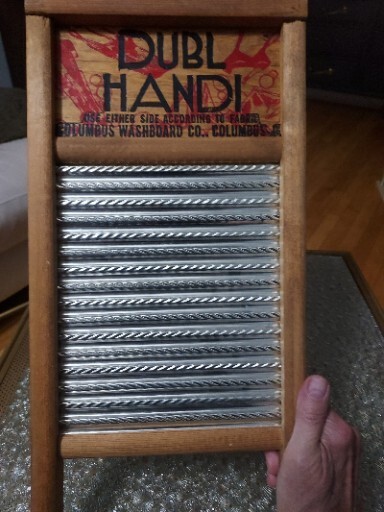 Vintage Dubl Handi Travel Wash Board for Lingerie Columbus Washboard Company