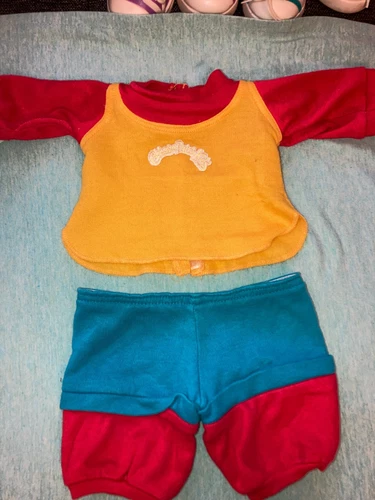 Vintage Cabbage Patch Kids/doll Clothes - Red/Blue/Yellow Sweatsuit (578)