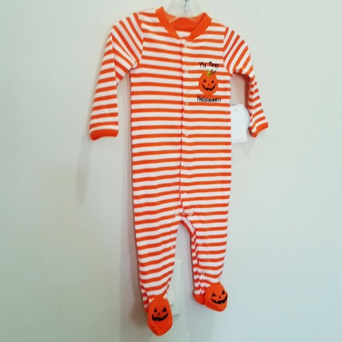 Traje de una pieza Koala Kids Baby My First Halloween 3/6 meses unisex a rayas naranja - Imagen 3 de 7