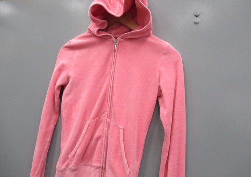 Juicy Couture Girls Hoodie Pink Size P Full Zipper Hoodie Sweatshirt Made In USA - Picture 6 of 11