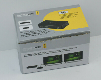 SpeaKa Professional HSP460-12 2 Port HDMI-Splitter Ultra HD-fähig 3840 x 2160 