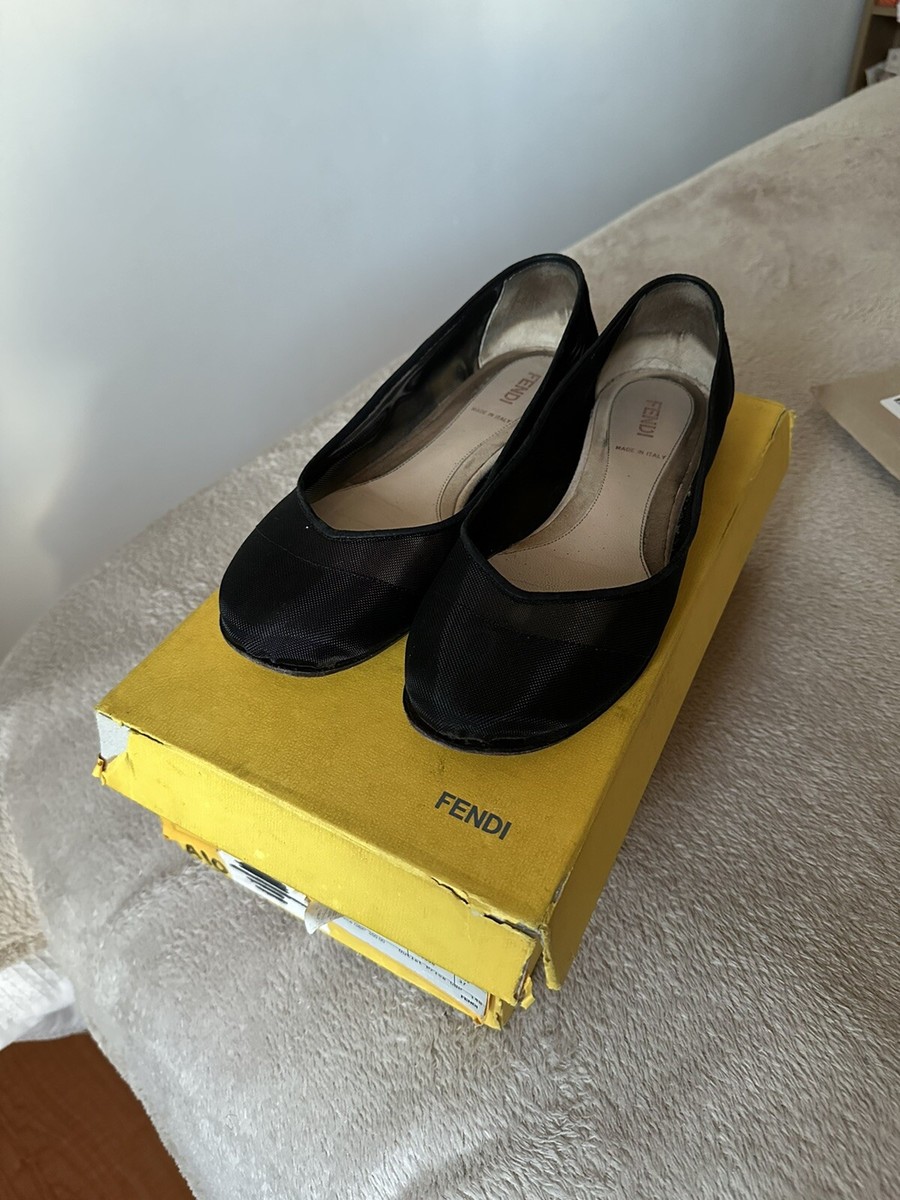 Fendi Mesh Flats Vintage Fendi Mesh Ballerina Flat Shoes Size 37
