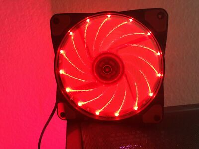 LOT OF 2 Computer Case PC RED Cooling LED Fan 120mm Cooler Quiet Fan GAMING