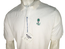 New Boast Large White Cotton Golf/Polo/Tennis Shirt Maplewood Little Club Logo