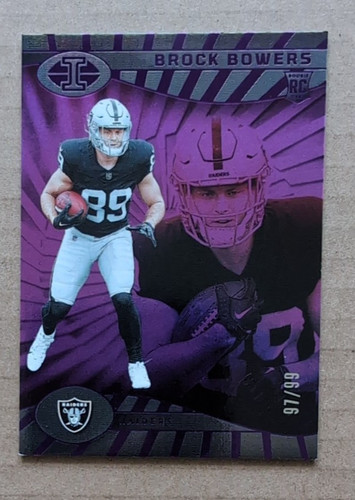 2024 Panini Illusions Trophy Collection Purple #47 Brock Bowers #97/99