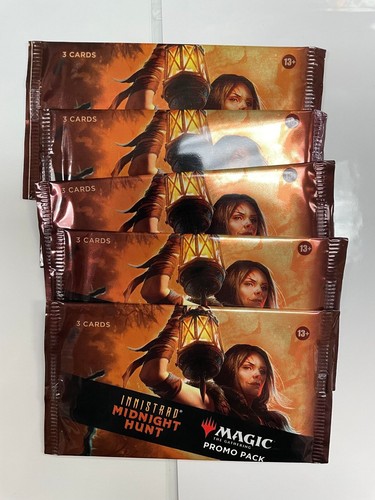 5 Sealed Magic The Gathering Innistrad Midnight Hunt Promo Pack
