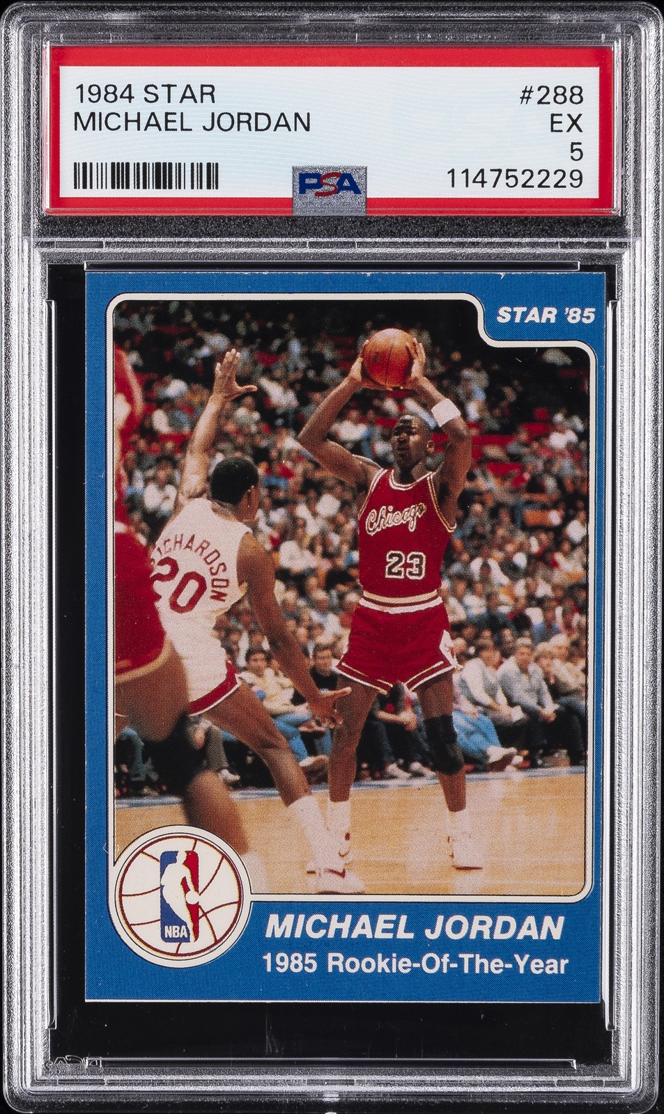 1984 STAR #288 MICHAEL JORDAN PSA 5