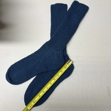 Vintage Blue Hand Knit Socks