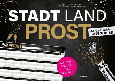 Stadt, Land, PROST! Das Kult-Spiel für deine Party! Lappan Verlag Taschenbuch