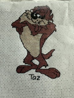 “Taz” Mini Cross Stitch Card Kit