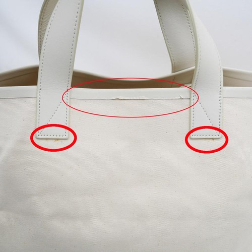 Celine Made In Tote Bag Small Hand White X Red 186082B3D.27N12 - Foto 8 di 10