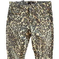 7 for all Mankind Leopard Print Skinny Jeans Size 27